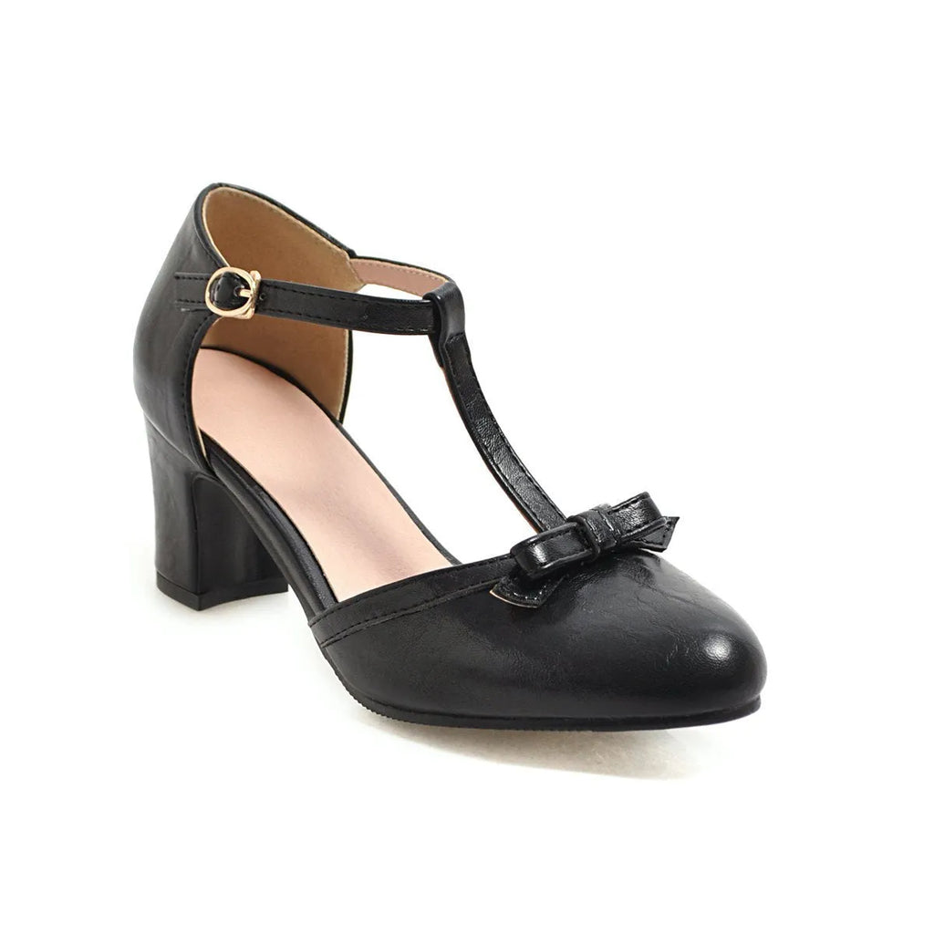 Women's apricot sandals with chunky block heel and adjustable buckle strap
