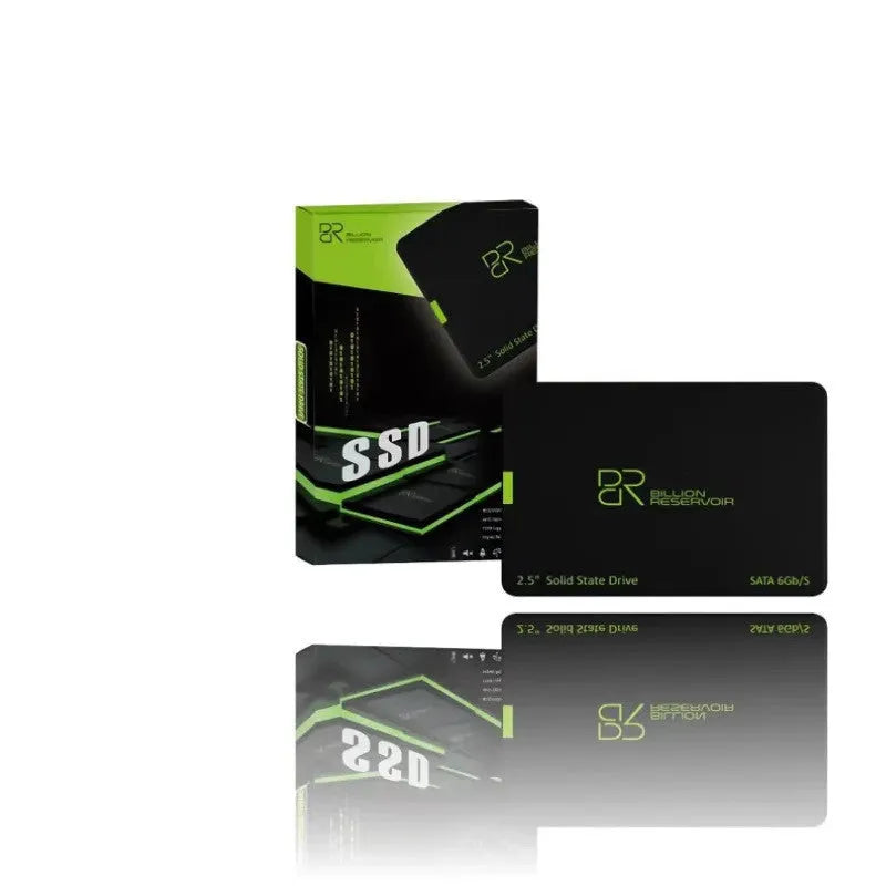 Personalised desktop notebook solid state drive in black plastic casing with SATA3.0 interface