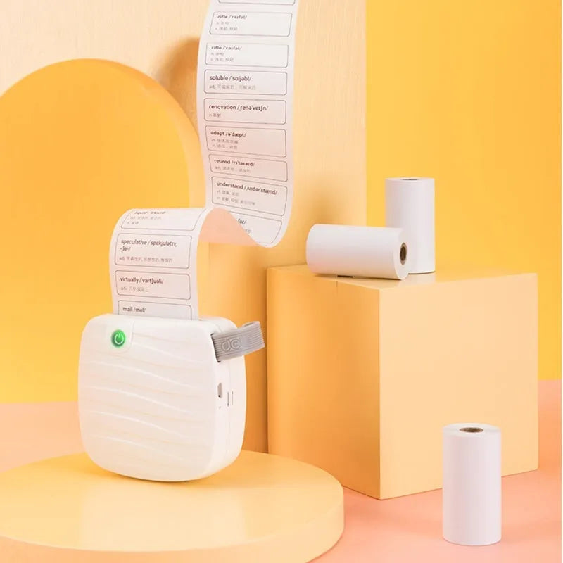 A box containing three rolls of white 57mm by 30mm thermal paper for small printers.