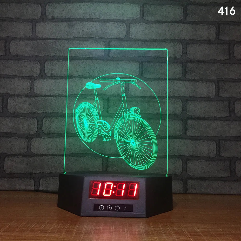 3D blue dolphin LED table night light with remote control on wooden surface