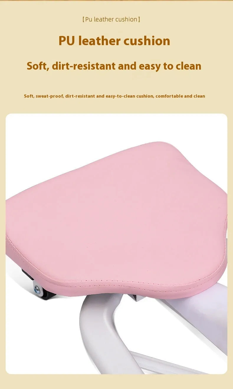 Horse leg opener stretching equipment with steel pipe frame in pink or blue with backrest option