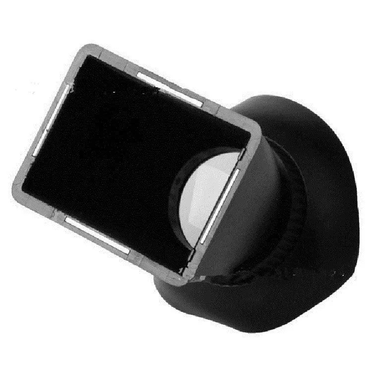 Black camera LCD magnifier with magnetic mount for DSLR and mirrorless cameras
