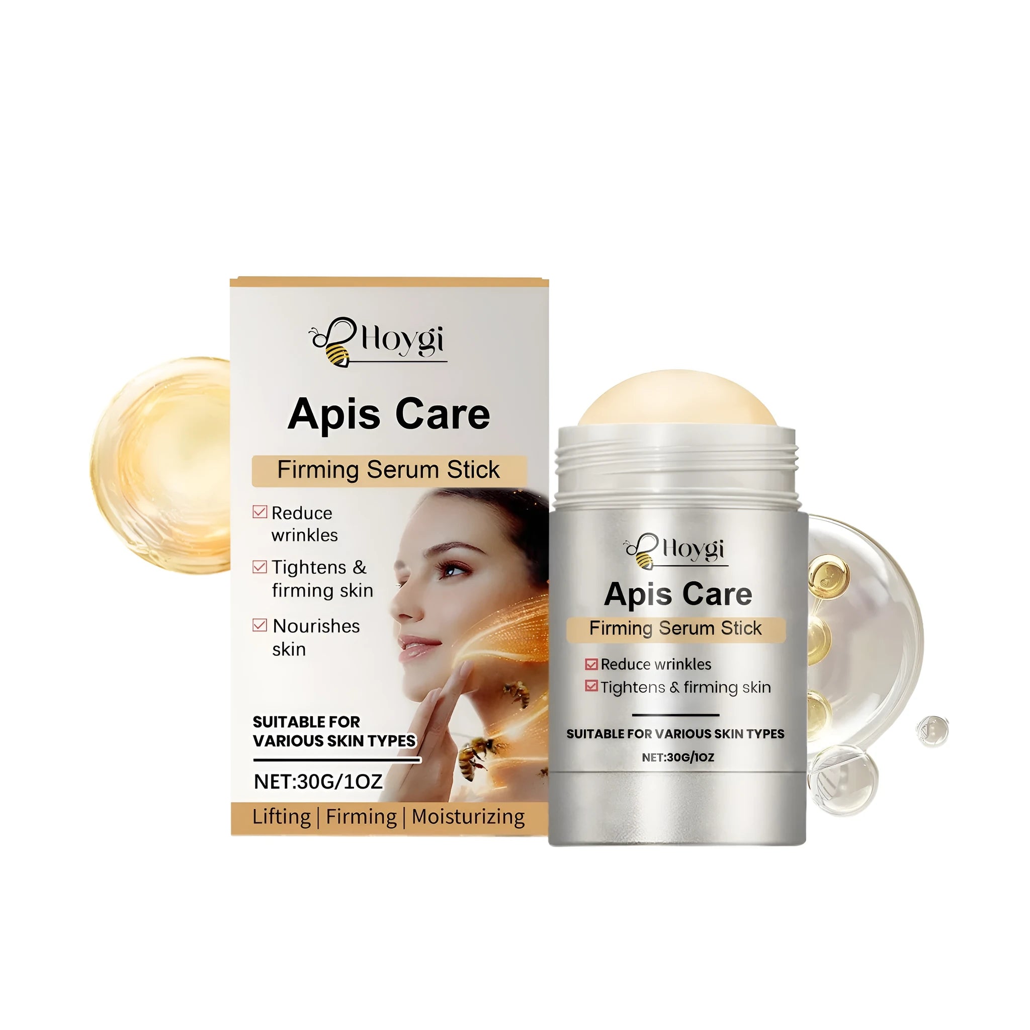 30g tightening rod skincare stick for facial application with bee venom and hyaluronic acid