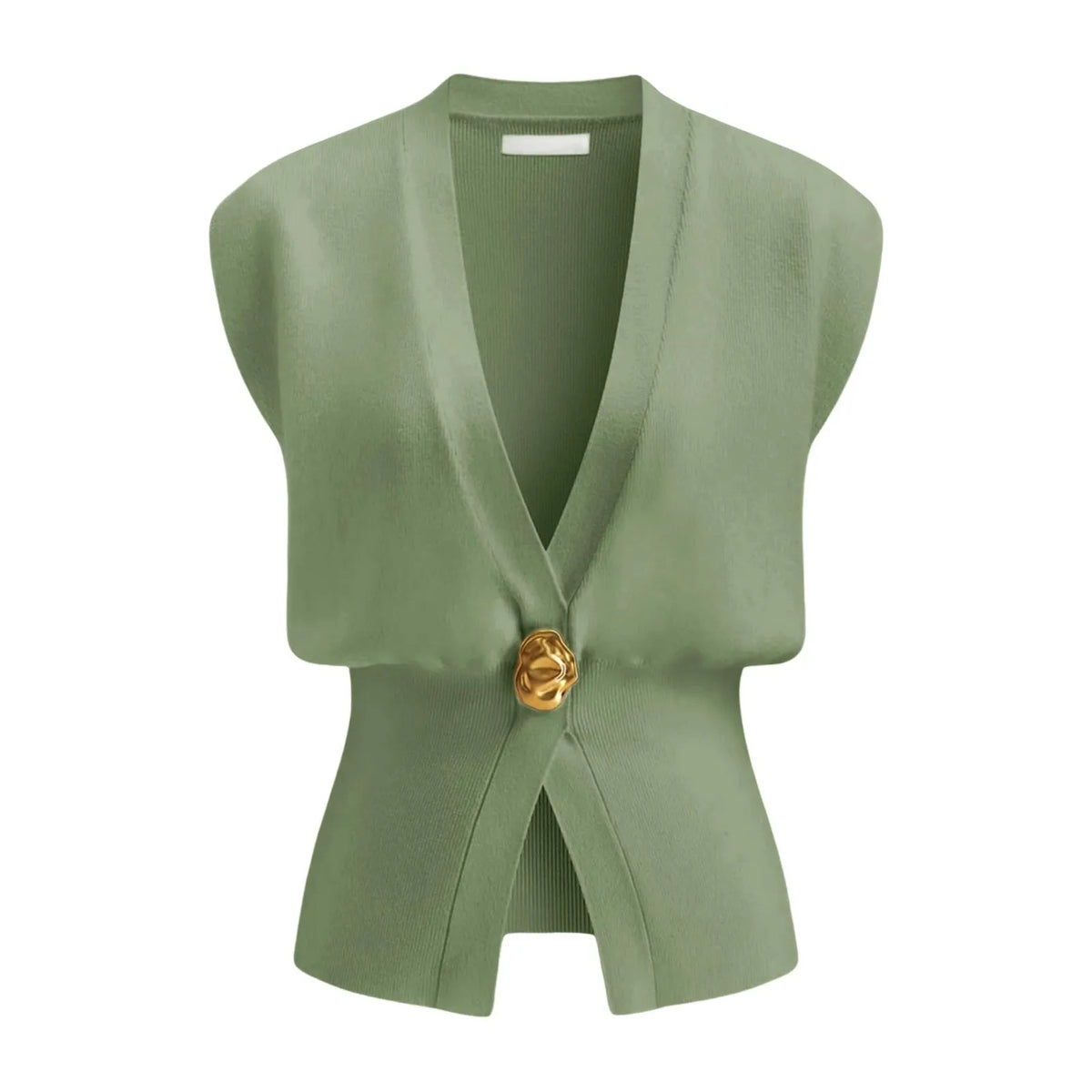 Women's loose V-neck button cardigan in knitted polyester available in six colours