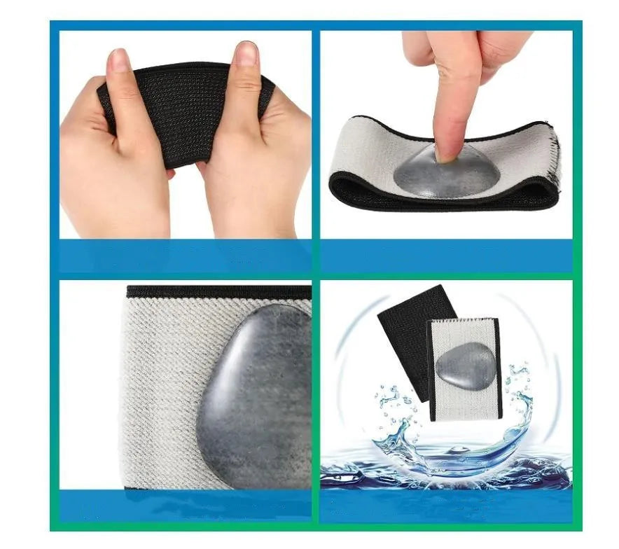 Elastic arch support foot bandage with heart-shaped padding for flat foot conditions