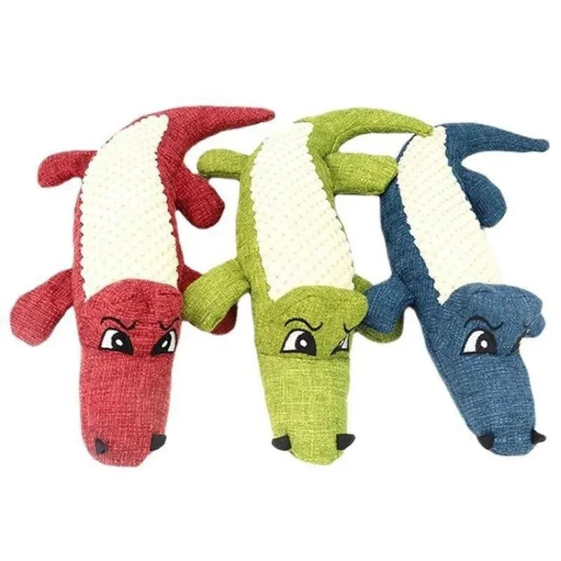 Blue green red corn grid texture plush pet toy with biting sound feature