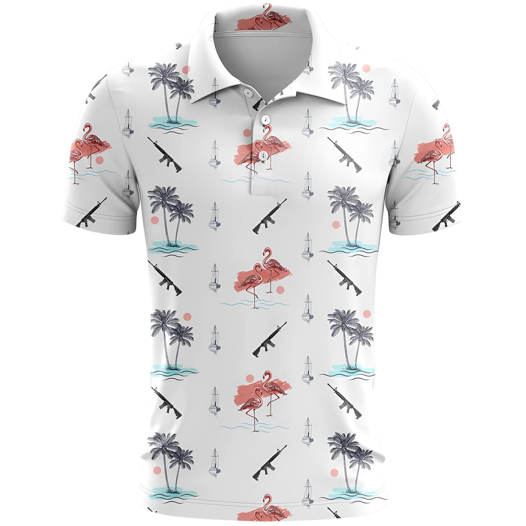 Loose fit sports short sleeve in bird eye cloth polyester fabric with 3D printed pattern