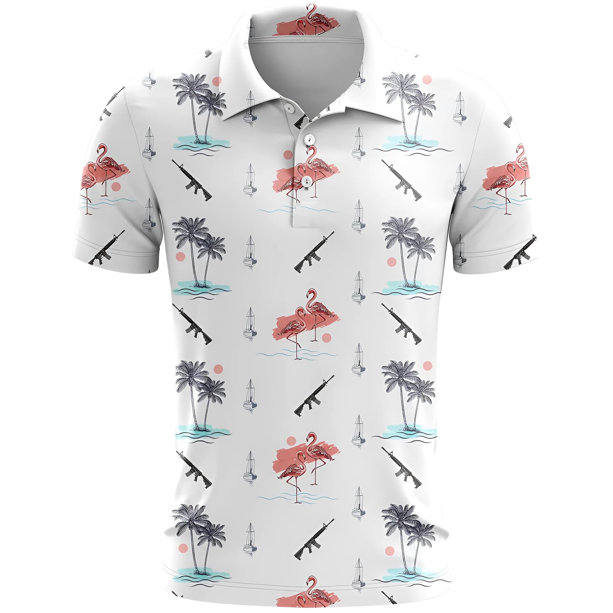 Loose fit sports short sleeve in bird eye cloth polyester fabric with 3D printed pattern