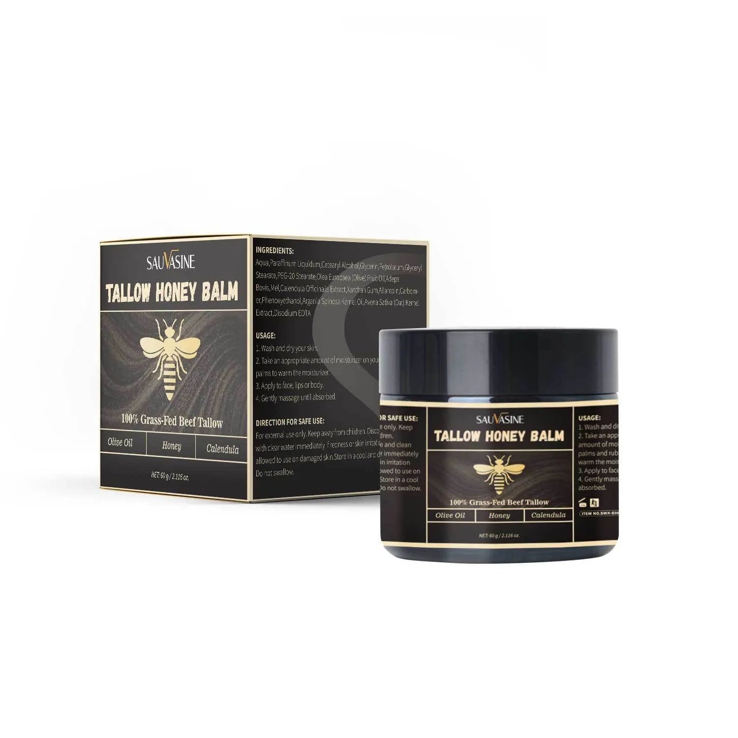 60g jar of Butter Honey facial cream with honey and shea butter for moisturising
