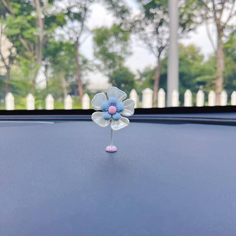 Plastic car interior swing decoration ornament in multiple colour options