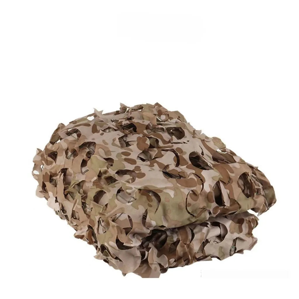 Green camouflage cover net set showing multiple pattern options for different environments