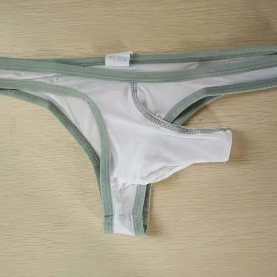 Men's ice silk nylon briefs with small elephant nose design in multiple colours