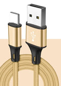 2m mobile phone charging cable with TYPE-C connector in multiple colour options
