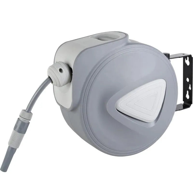 Automatic retractable hose reel with 10 metre PVC water pipe for car washing