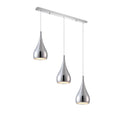 Iron minimalist chandelier in black finish with three head configuration for bedroom or living room lighting
