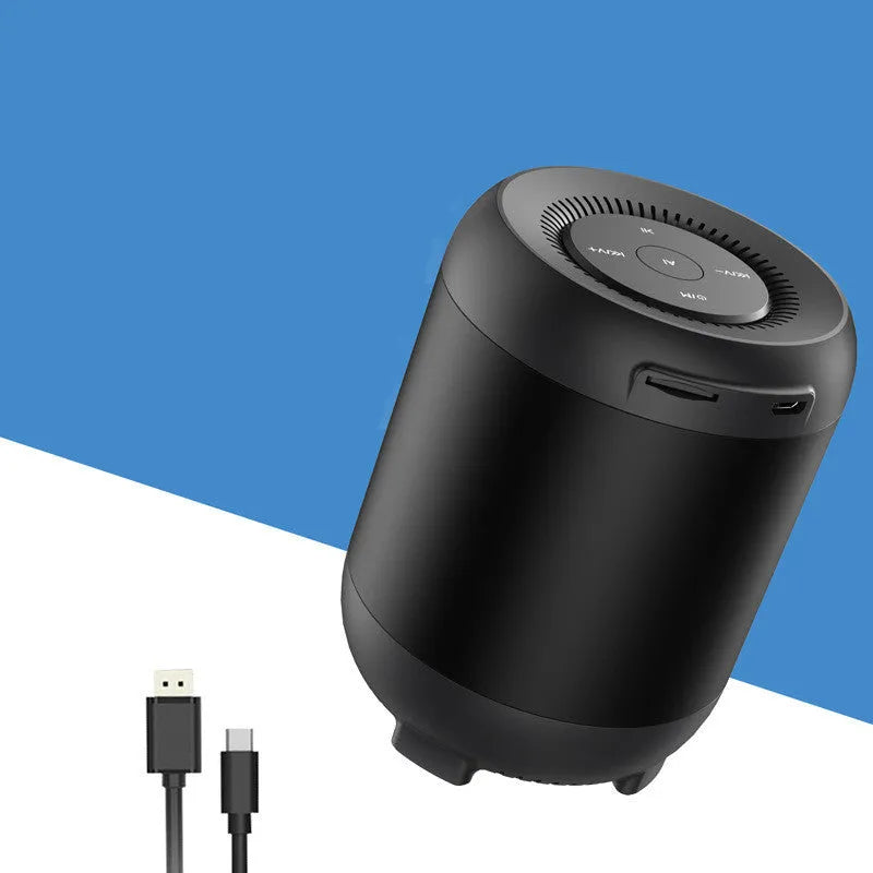 Black or white AI voice control Bluetooth speaker with buttons and USB port