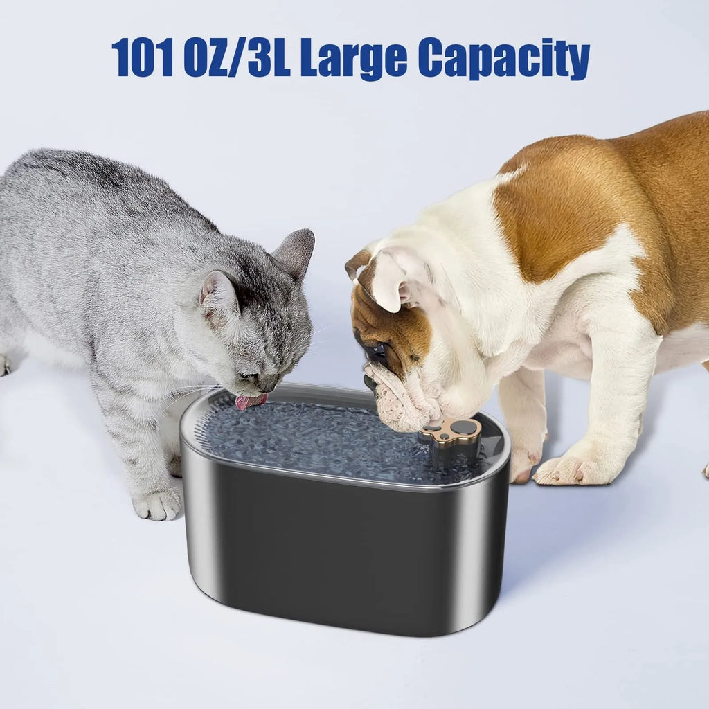 Berlin blue automatic pet water fountain with triple filtration system and 3L capacity