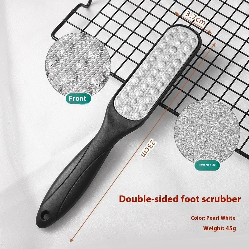 Double-sided stainless steel foot grinder for manual callus removal and foot repair