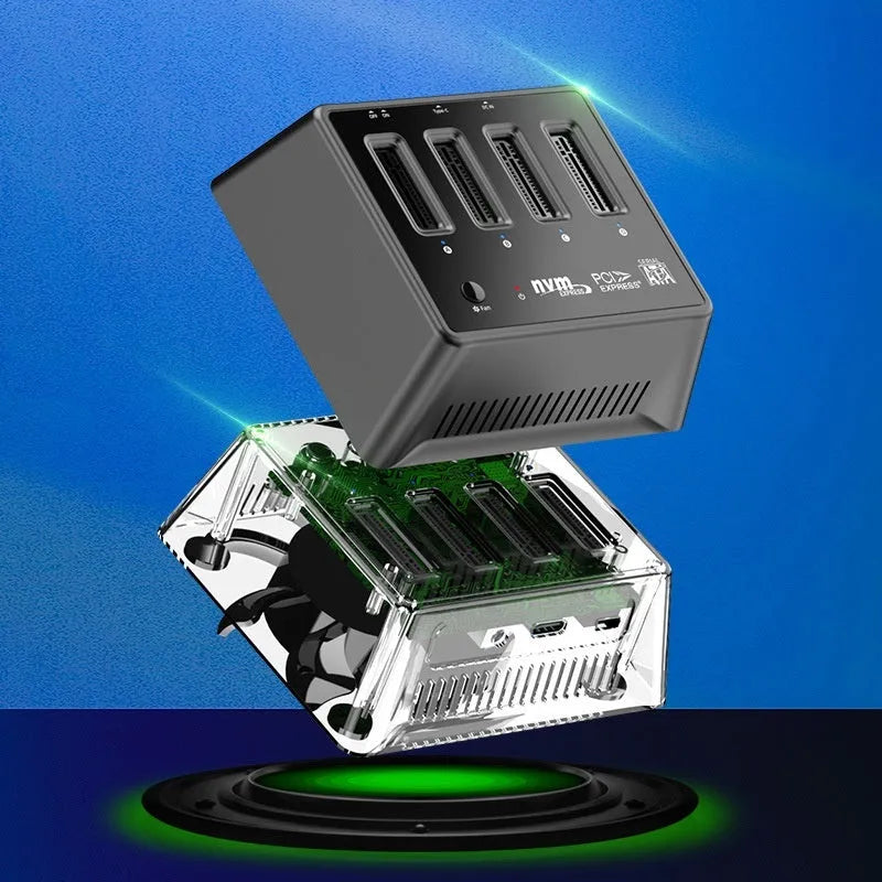 Aluminium M.2 SSD heatsink cooler for dual protocol drives, colour K30174P2.