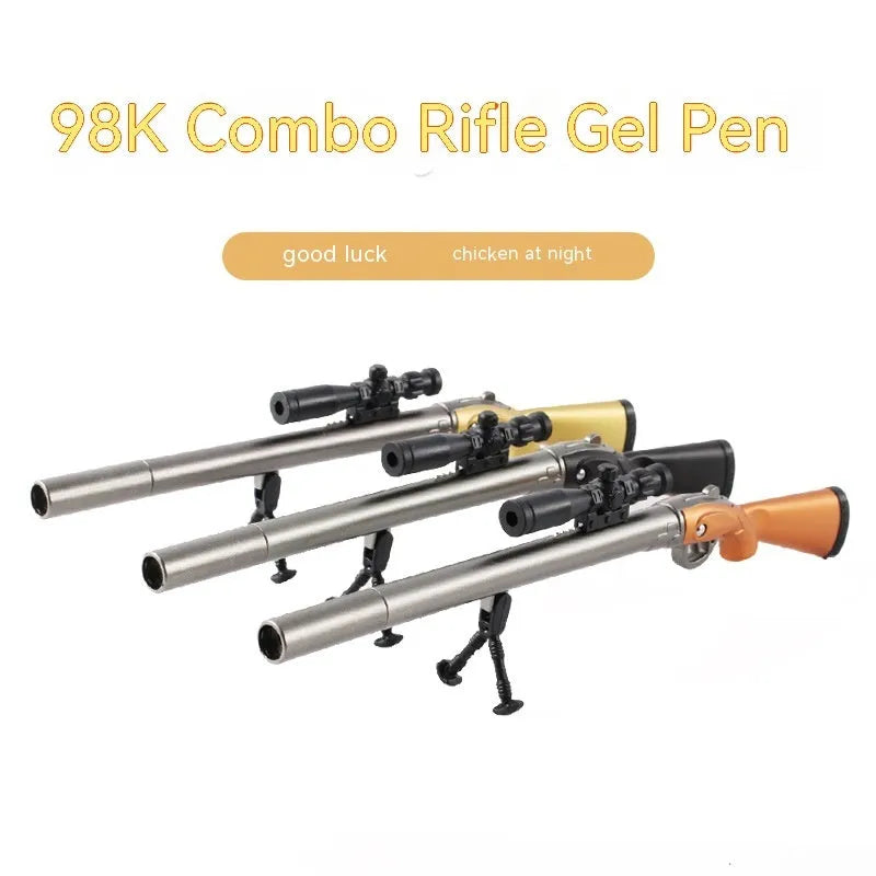 Chicken 98K Sniper Rifle creative modeling gel pen with plastic construction and 0.5mm tip