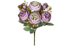 Artificial silk peony bouquet in champagne colour for home and wedding decoration.