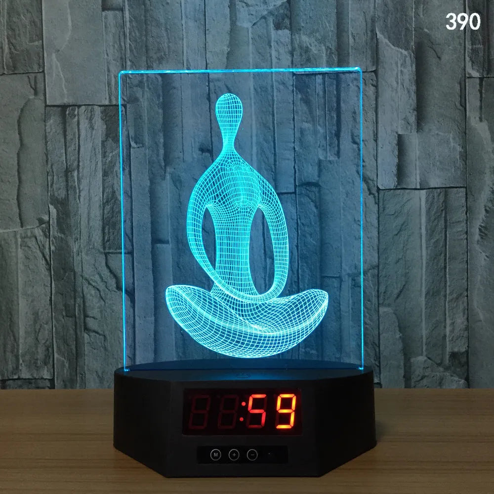 3D blue dolphin LED table night light with remote control on wooden surface