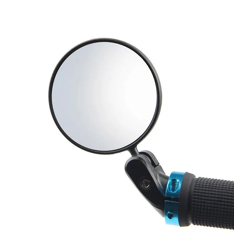 Black foldable convex rearview mirror with 7cm diameter ABS body for mountain highway vehicle use