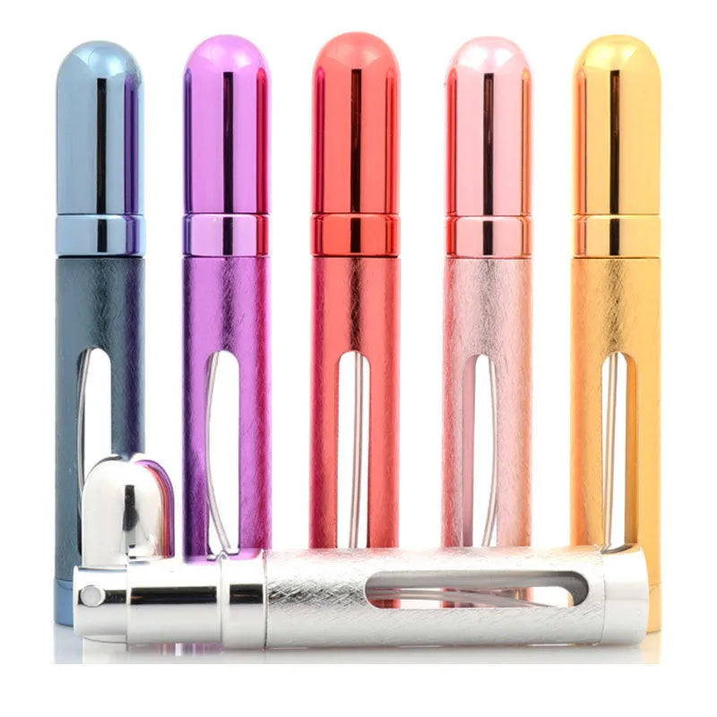 12ml aluminium travel perfume bottle with glass liner in multiple colour options