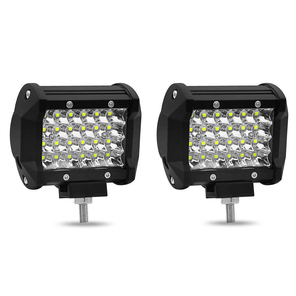 Black 4 row LED strip light with aluminium housing and stainless steel brackets for vehicle lighting modification