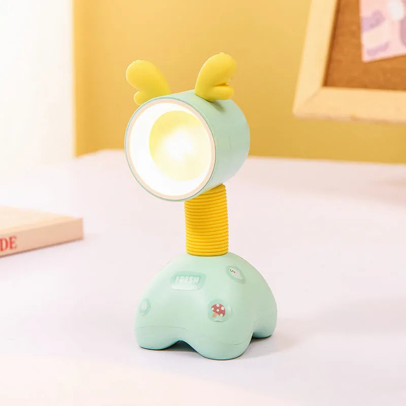 DIY magnetic cartoon night lamp with adjustable base and battery power