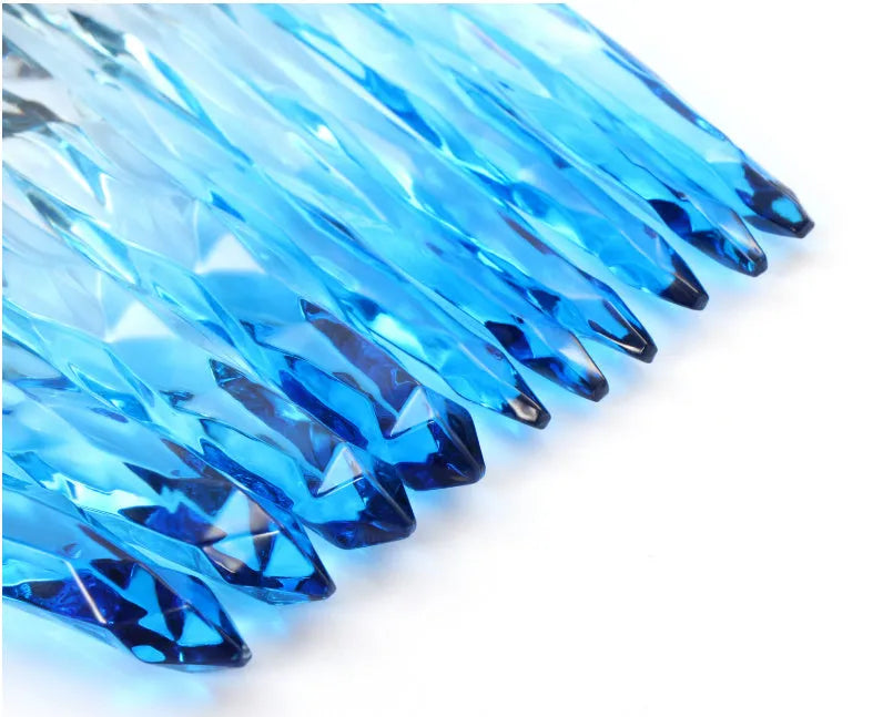Crystal diamond handle foundation brush set with artificial fibre bristles in four colour options
