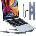 Aluminium alloy folding laptop docking station stand with multiple interface ports