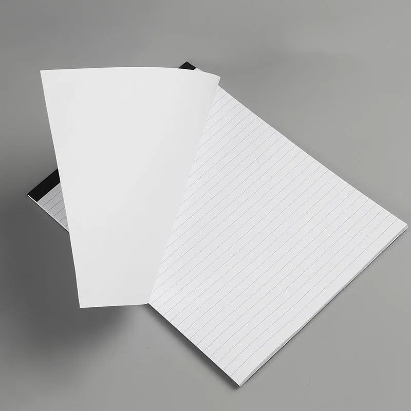 A4 grid notepad with tearable pages and a paper cover, showing the ivory white internal sheets.
