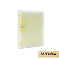 Loose spiral notebook with PP cover in pastel cookie design showing A5 and B5 size options