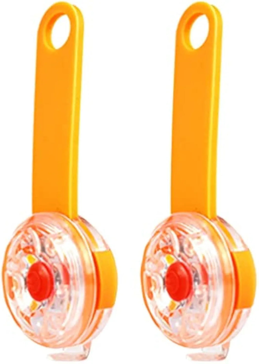LED pet pendant light, 8x3x1.3cm, 32g, plastic buckle clasp, blue red yellow, for dog collar or leash