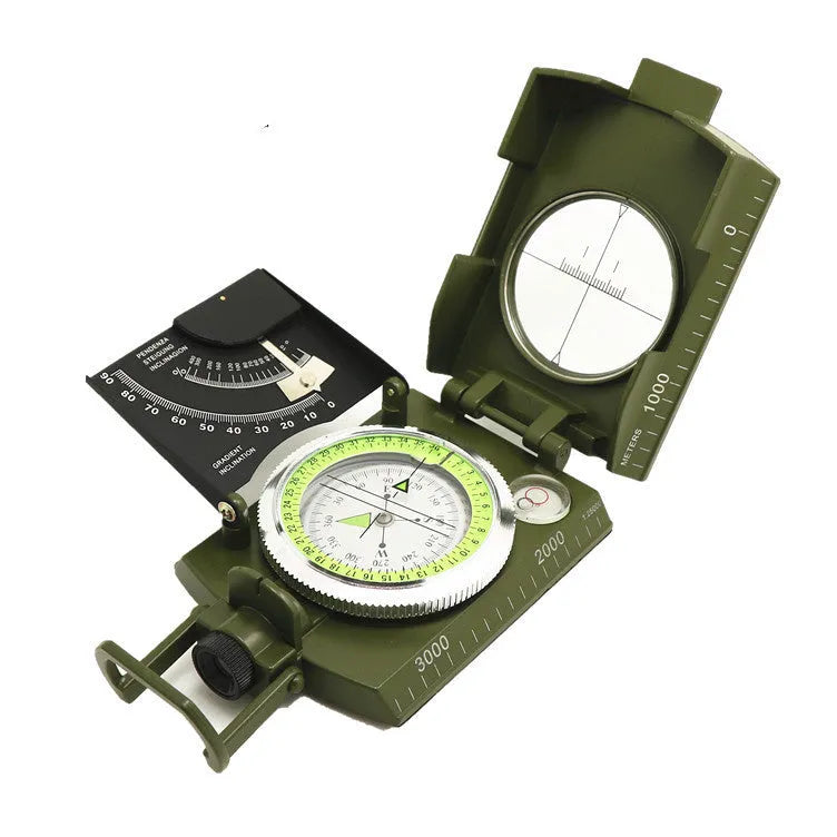 K4074 professional metal outdoor compass with hanging ring and ABS components for hiking navigation