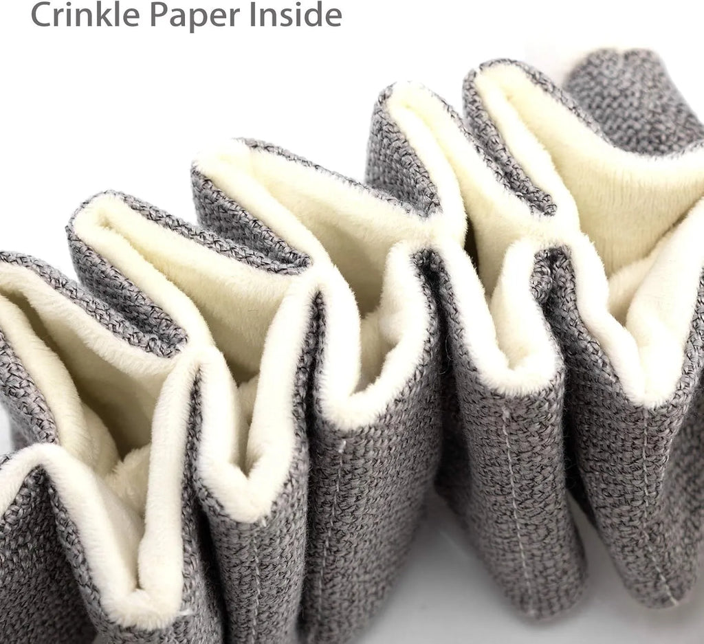 Grey koala dog toy with squeaky and crinkle paper sounds, measuring 30cm long