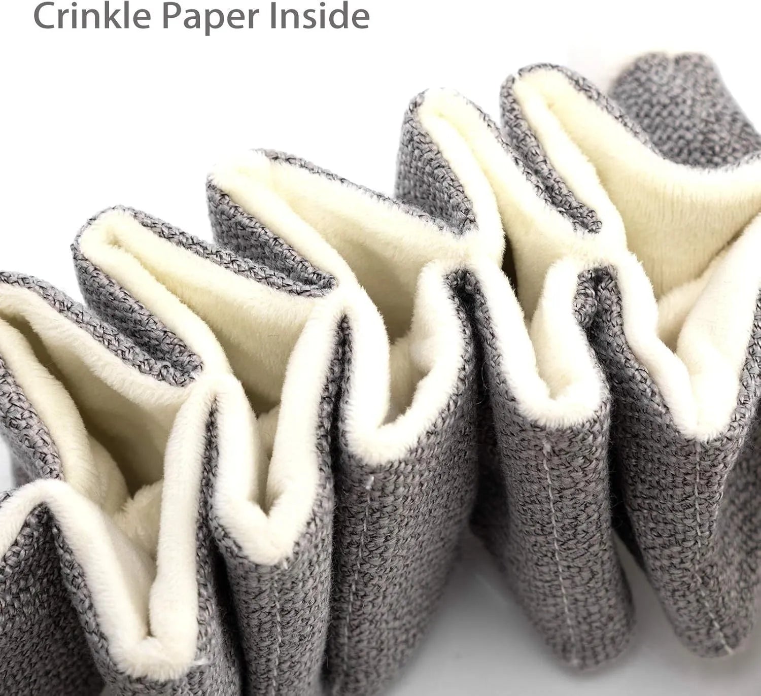Grey koala dog toy with squeaky and crinkle paper sounds, measuring 30cm long