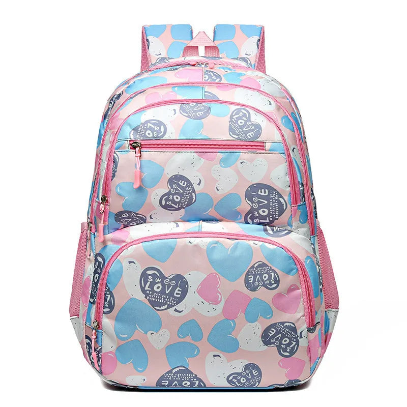 Student schoolbag with air pillow belt system in Oxford cloth construction showing blue colour option