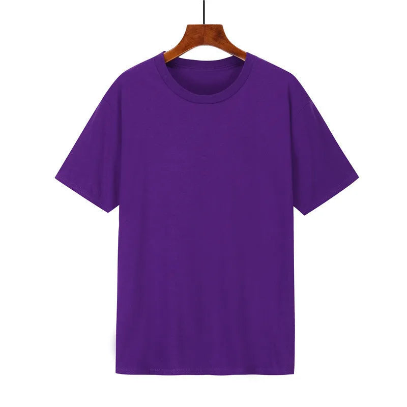 Men's loose fit black cotton t-shirt with short sleeves and a printed design on a hanger.