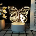 Heart-shaped acrylic table lamp with touch switch and 160mm diameter