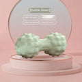 Blue TPR foot massage ball with 6cm diameter on a plain background