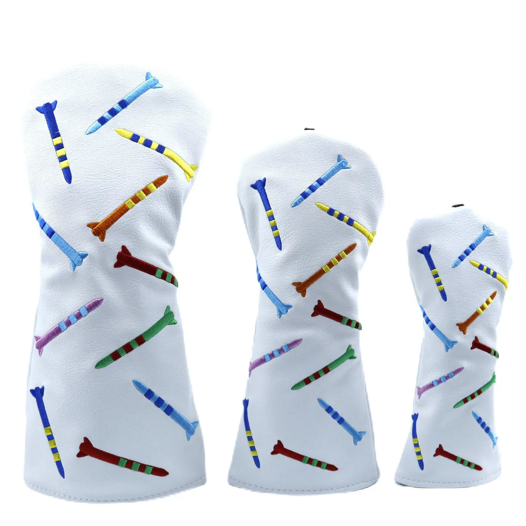 Black and white golf practice pole sets in three sizes for training and fitness
