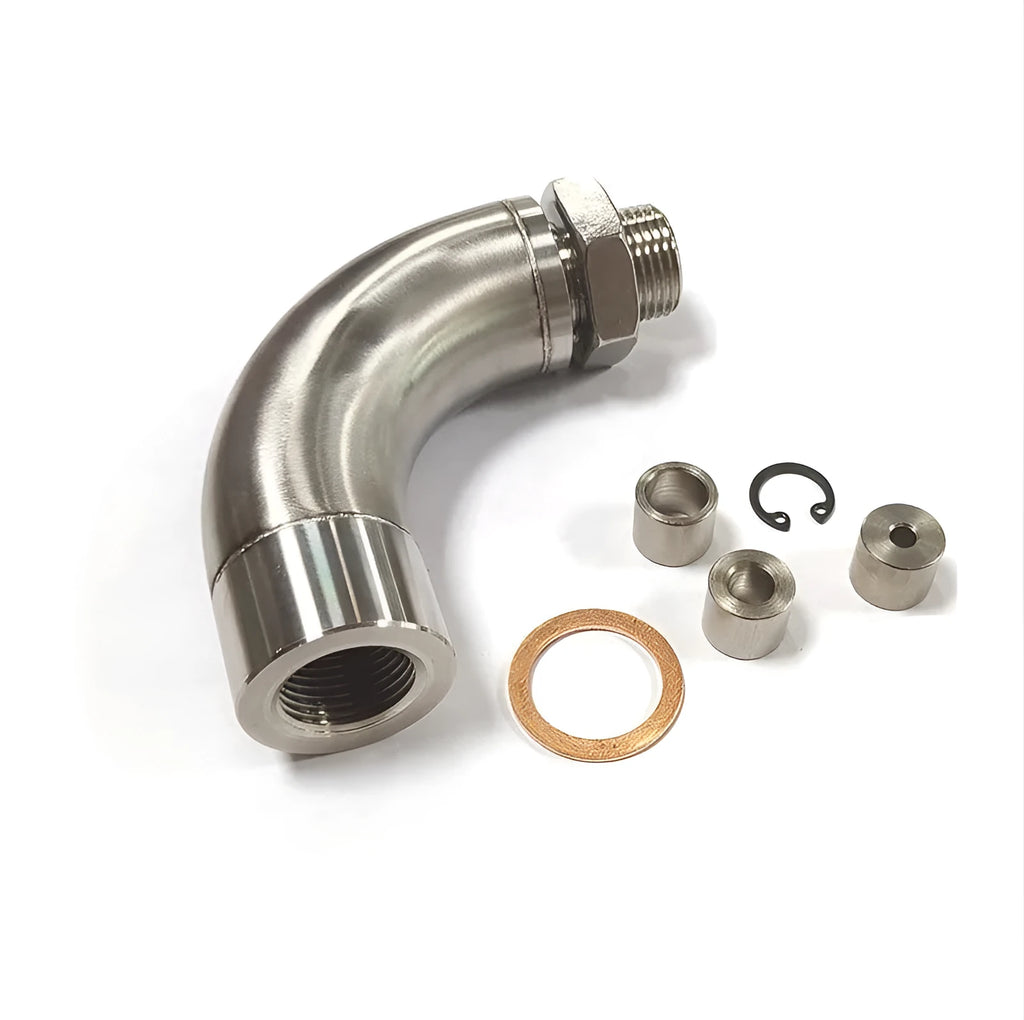 M18 x 1.5 car temperature sensor adapter with flow valve and cross-over sub components