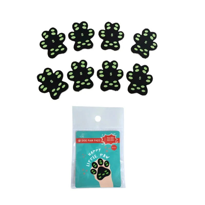 Breathable silicone cloth dog claw protection footstickers in S and M sizes