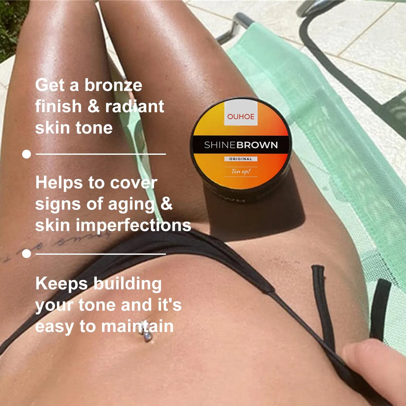 Tanning cream and aloe vera after sun gel set in 50g and 100g sizes