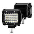 Black 4 row LED strip light with aluminium housing and stainless steel brackets for vehicle lighting modification