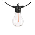 Outdoor waterproof decorative string lights with transparent meteor-shaped LED bulbs