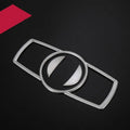 Silver ABS plastic decorative sticker for BMW headlight switch frame on dashboard