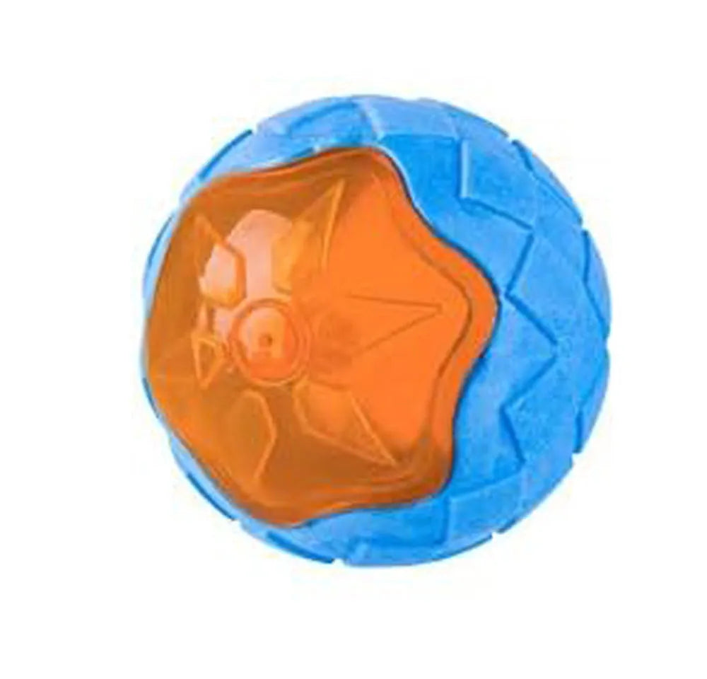 Three TPR floating dog toys: a ball, barbell, and tyre with bumpy textures for water fetch